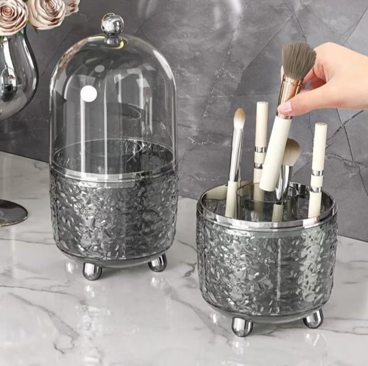Luxury Makeup Brush Storage Box With Cover, Lipstick and Eyebrow Pencil Holder, Dust Proof Makeup Brush Clutter Organizer Luxury Makeup Brush Storage Box With Cover, Lipstick and Eyebrow Pencil Holder, Dust Proof Makeup Brush Clutter Organizer